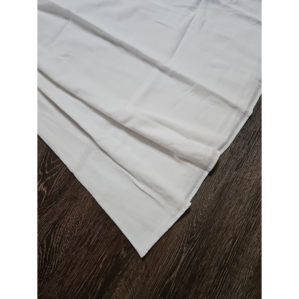 Talbots White Cotton Gauze Square Neck Embroidered Belted‎ Dress Size 4 - Picture 6 of 12
